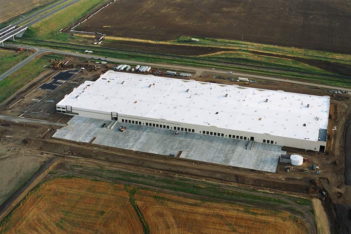 GM Parts Distribution Aerial View of Construction in Aurora, Colorado