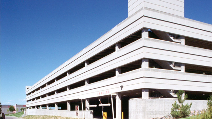 Greenwood Plaza Parking Building Closeup