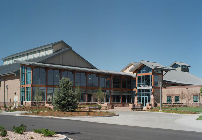 Lone Tree Recreation Center Exterior by Saunders Construction