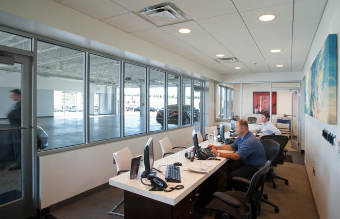 LEED Certified Mike Ward Infiniti Dealership Sales Desk