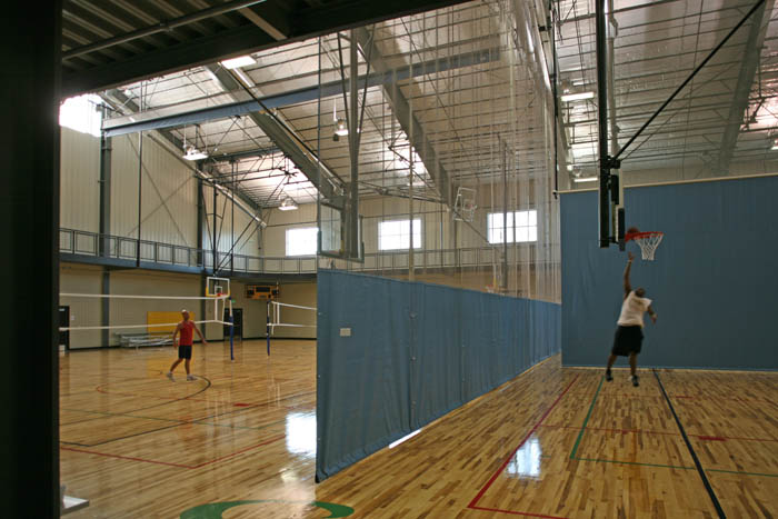 Parker Fieldhouse Basketball Court by Saunders Construction