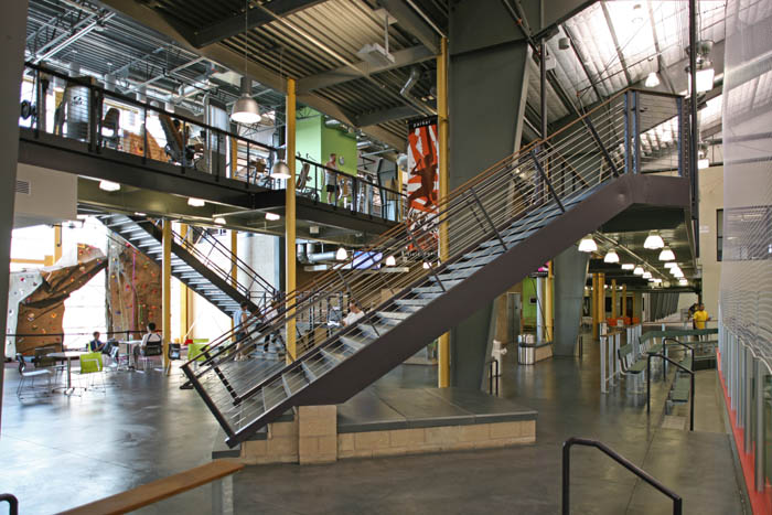 Parker Fieldhouse Stairs by Saunders Construction